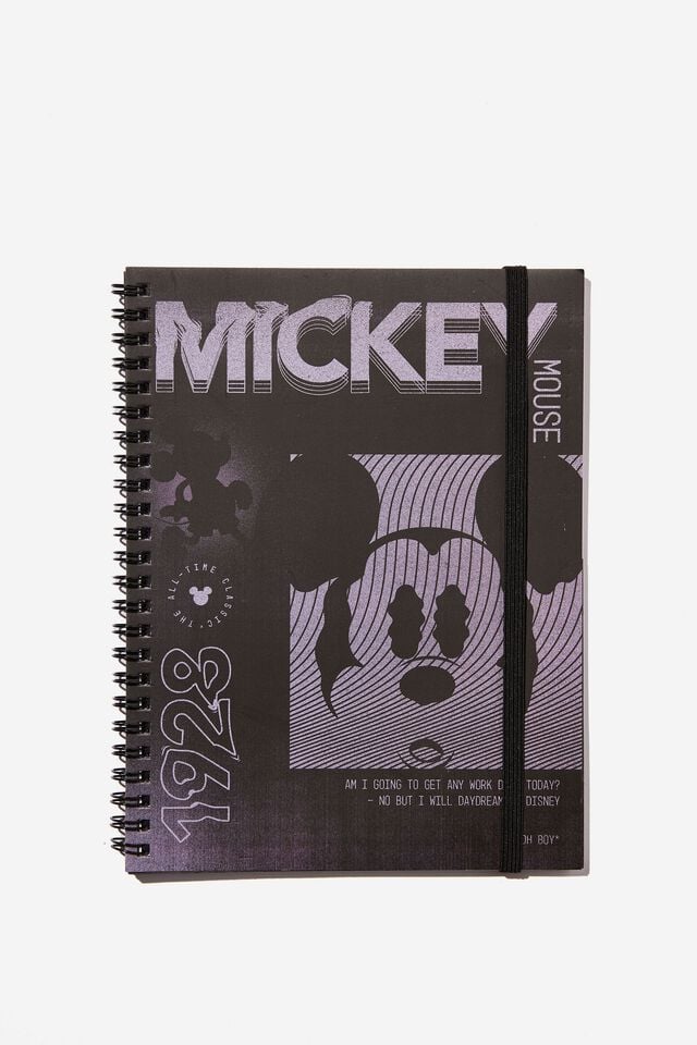 A5 Disney Spinout Notebook Recycled, LCN DIS MICKEY WARPED