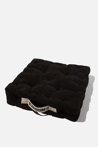 Floor Cushion, BLACK CORDUROY