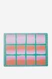 Paper Placemat 30 Sheet Pad, SPRAYED CHECK TEAL RED PINK - alternate image 1