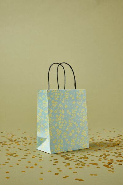 Get Stuffed Gift Bag - Small, MESSY DITSY ARCTIC BLUE/BUTTER