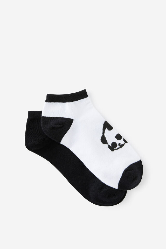 Ankle Socks 2 Packs, SLEEPING PANDA S/M