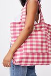 The Daily Tote Bag, RASPBERRY GINGHAM - alternate image 4