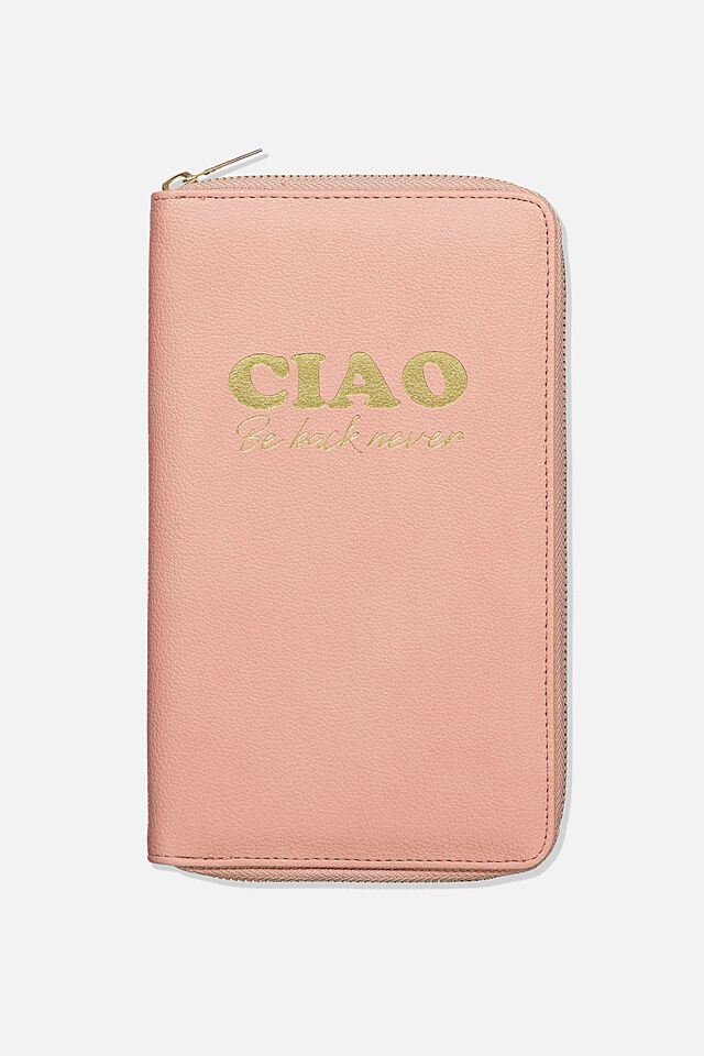 Rfid Odyssey Travel Compendium Wallet, DUSTY ROSE CIAO