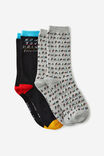 Collab Novelty Socks 2Pk, LCN WB FRIENDS COFFEE JOEY HOW YOU DOIN (M/L) - alternate image 1