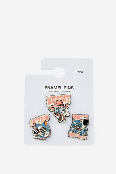 Enamel Pins 3Pack, CATS