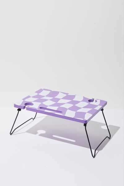 Picnic Table For Two, WARPED CHECKERBOARD AMETHYST