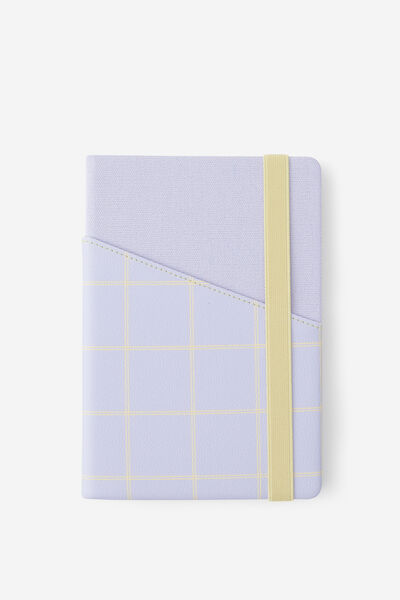 A5 Dot Arlow Journal, LAVENDER CUSTARD GRID