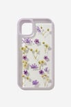 Protective Phone Case iPhone 11, TRAPPED MICRO FLOWER / PURPLE - alternate image 1