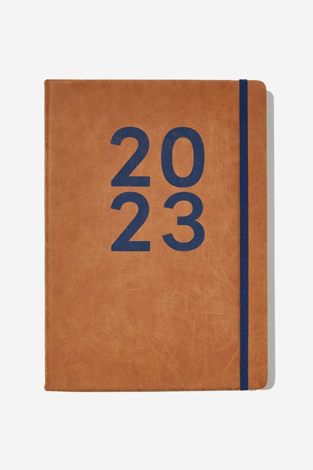 2023 A4 Daily Buffalo Diary, MID TAN NAVY