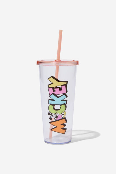 Sipper Smoothie Cup, LCN DIS MICKEY TEXT SOFT POP