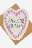 Premium Shaped Nice Card, HEART AMAZING HUMAN SHAPED - alternate image 1