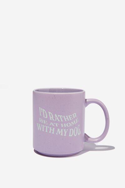 Daily Mug, HOME WITH MY DOG PURPLE