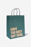 Get Stuffed Gift Bag - Medium, HAVE THE BEST DAY EVER BASIL PEACH