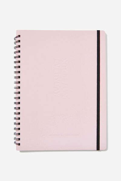 A4 Everyday Notebook, BALLET BLUSH DEBOSSED