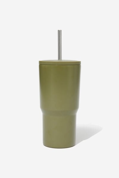 The Traveller Metal Smoothie Cup, OLIVE