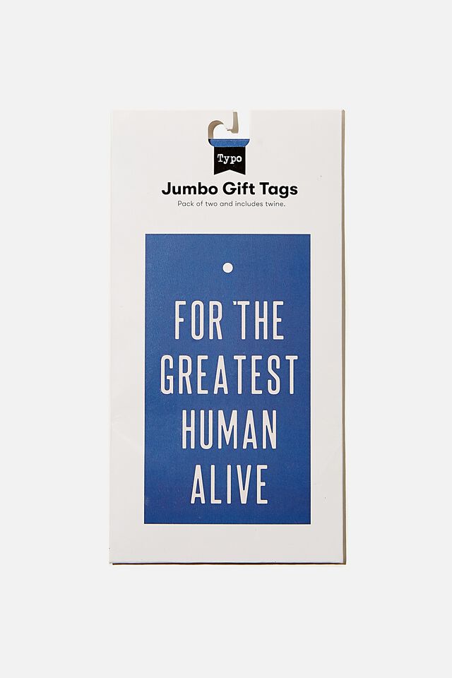Jumbo Gift Tag Pack, GREATEST HUMAN ALIVE