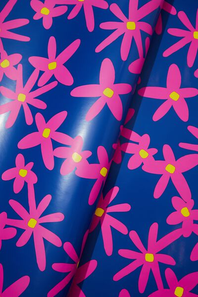 Roll Wrapping Paper, PAPER DAISY BLUE LARGE