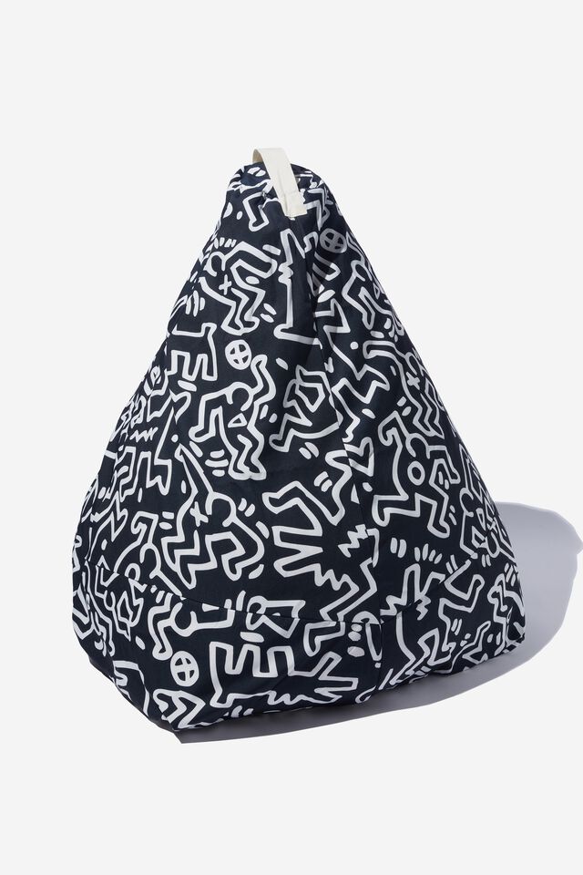 Keith Haring Bean Bag Cover, LCN KEI KEITH HARING BLACK WHITE YARDAGE BALL