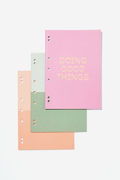 3 Pack Study Notebook, PINK DOING GOOD THINGS