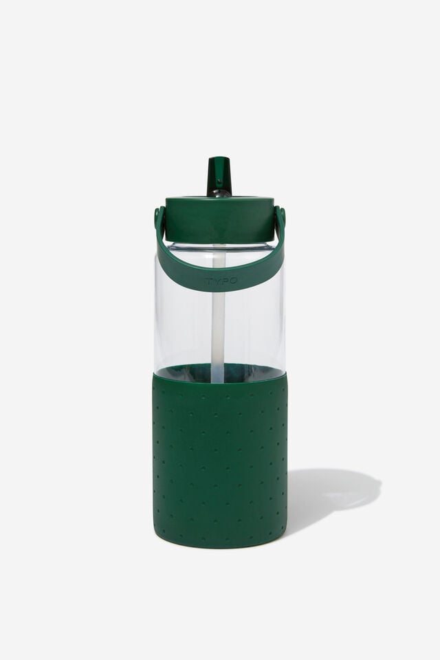 Premium Big Sipper Drink Bottle, HERITAGE GREEN POLKA