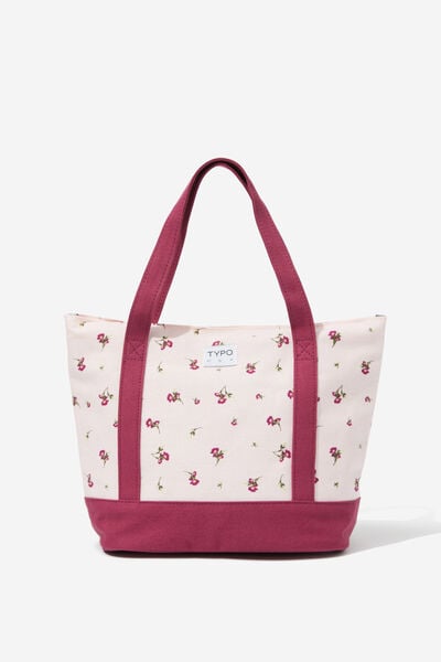 Everyday Lunch Tote Bag, MEADOW DITSY / BALLET BLUSH