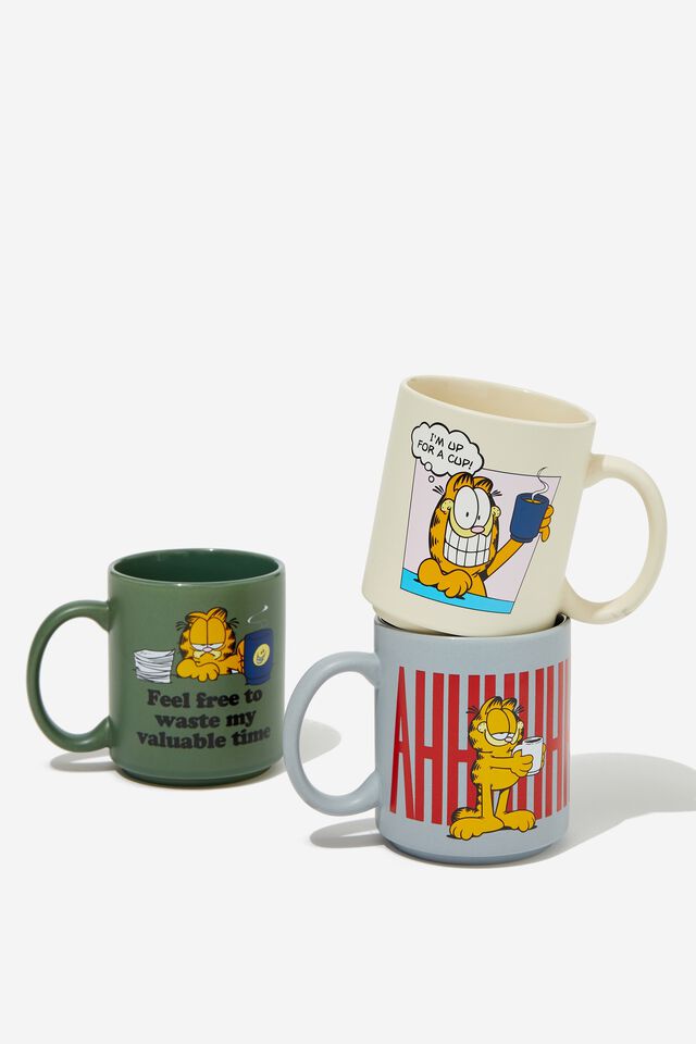 Garfield Pack Of 3 Mugs, LCN GAR GARFIELD