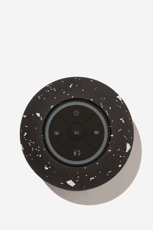 Wireless Led Shower Speaker, SPECKLE TERRAZZO BLACK