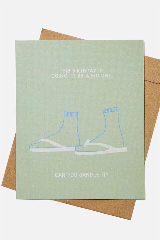 Funny Birthday Card, RG NZ JANDALS