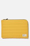 Utility Recycled 11 Inch Laptop Case, MUSTARD AND KHAKI