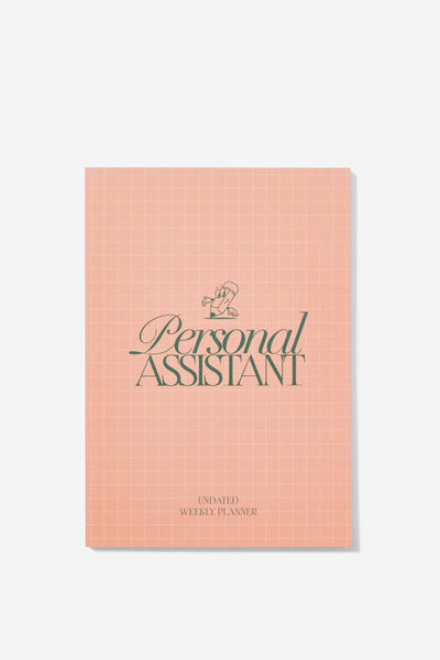 Undated A5  Weekly Planner, PERSONAL ASSISTANT APRICOT CRUSH