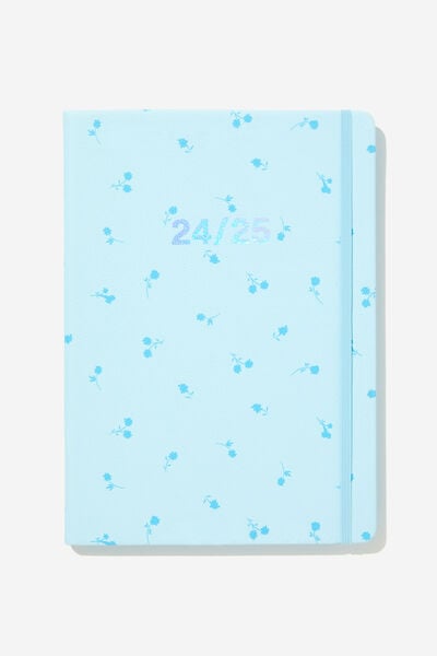 2024 25 A4 Weekly Buffalo Diary, ARCTIC BLUE DITSY FLORAL