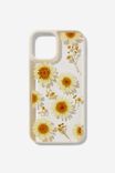 Protective Phone Case Iphone 12, 12 Pro, TRAPPED DAISY / ECRU - alternate image 1