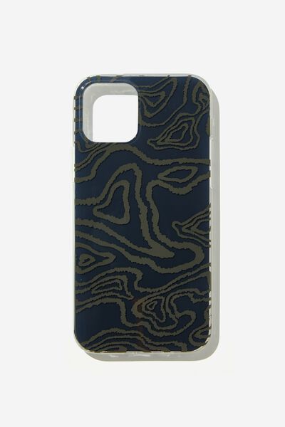 Snap On Phone Case Iphone 12/ 12 Pro, TOPOGRAPHY / BLACK