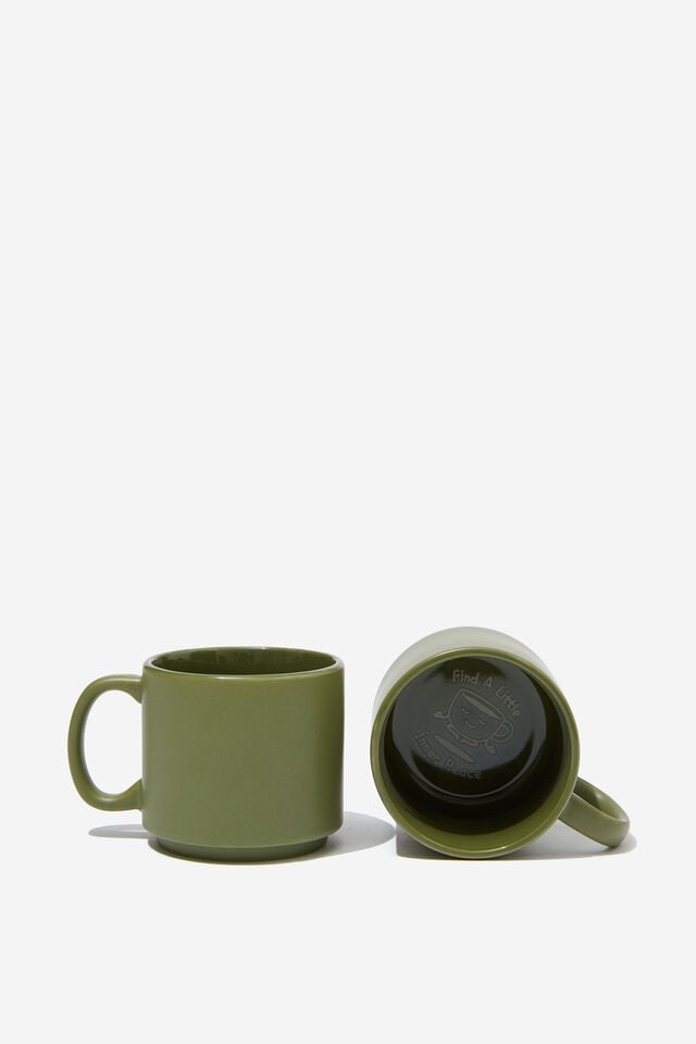 Espresso Yourself Mini Mug 2Pk, KHAKI