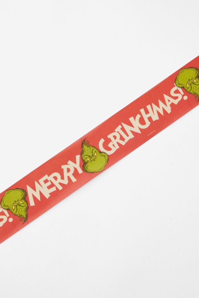 Large Decorative Washi Tape, LCN DRS GRINCH MERRY GRINCHMAS