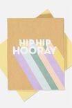 Nice Birthday Card, HIP HIP HOORAY RAINBOW CRAFT - alternate image 1