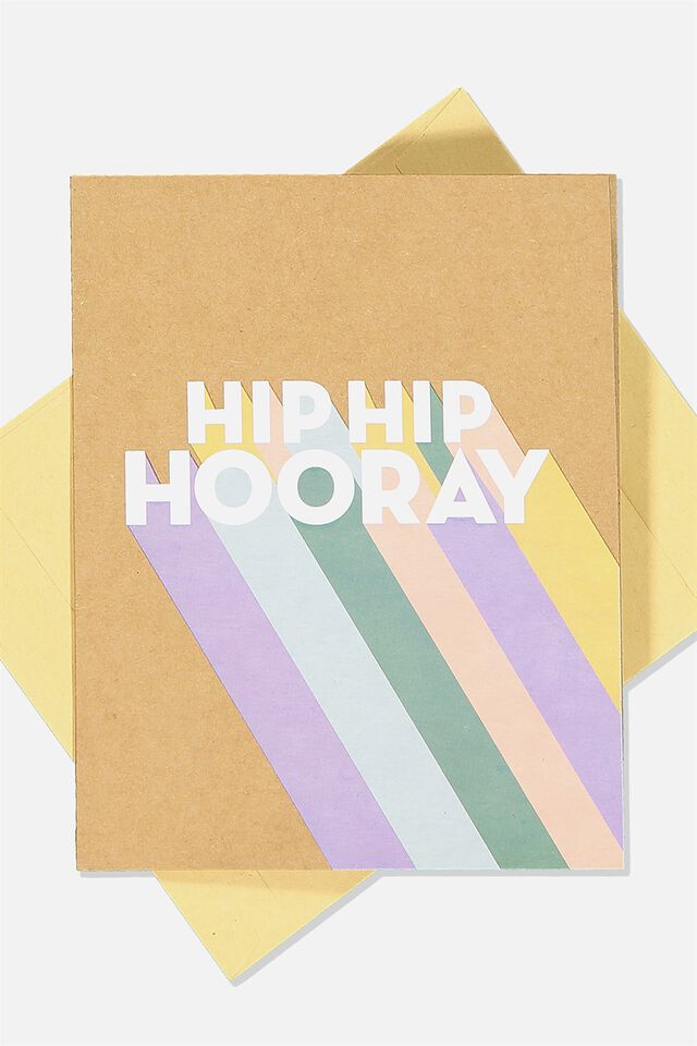 Nice Birthday Card, HIP HIP HOORAY RAINBOW CRAFT