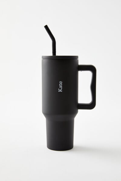 Personalised The Traveller Oversized Metal Tumbler, BLACK