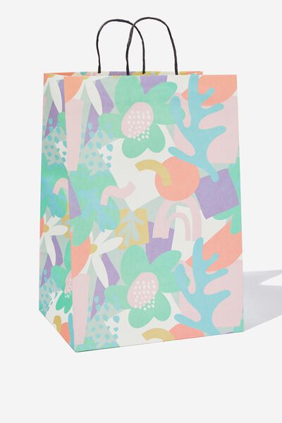 Get Stuffed Gift Bag - Large, ABSTRACT FLORAL SOFT POP