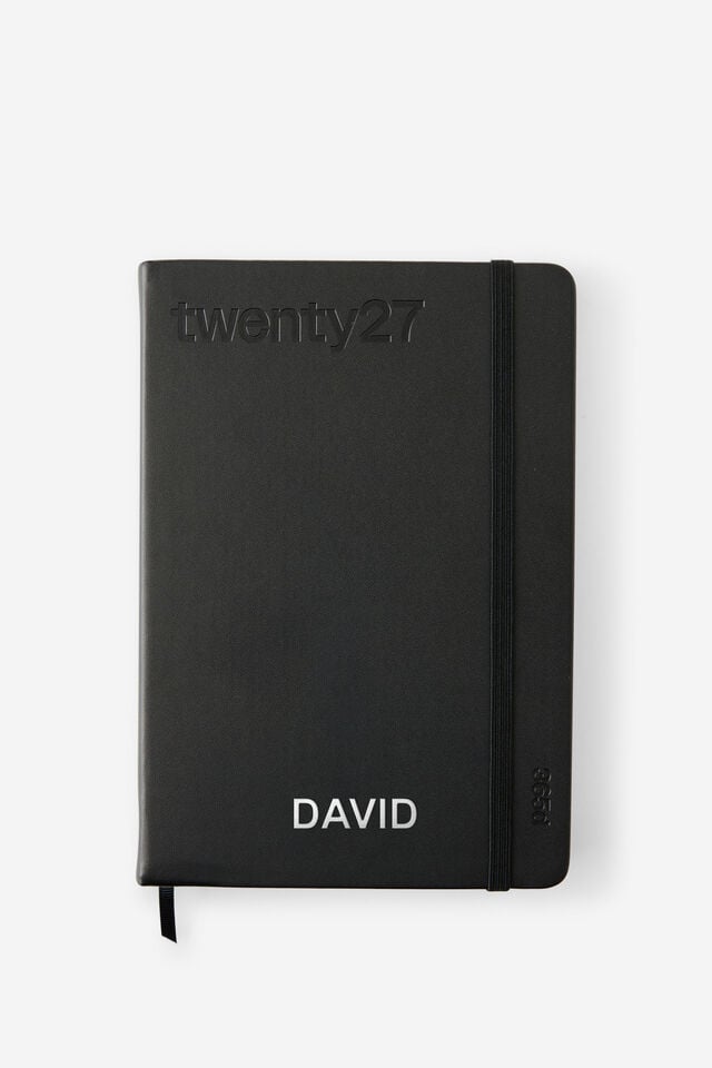Personalised 2027 A5 Daily On Schedule Diary, BLACK