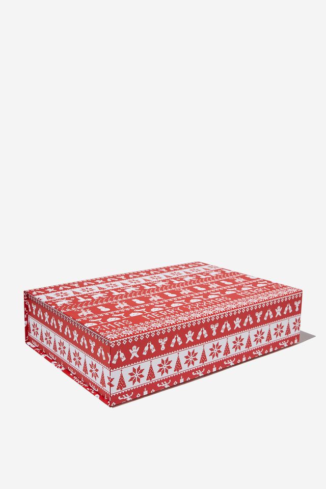 Flat Pack Box Large, MERRY CHRISTMAS FAIRISLE!