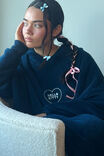 Collab Oversized Hoodie, LCN SAN HELLO KITTY NAVY - alternate image 2