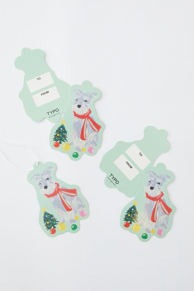 Die Cut Gift Tag 5Pk, DOG