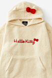 Collab Teddy Slounge Around Oversized Hoodie, LCN SAN HELLO KITTY BOW - alternate image 2