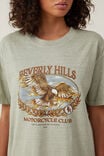Camiseta - Boyfriend Fit Graphic Tee, BEVERLY HILLS/DESERT SAGE - vista alternativa 4