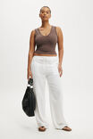 Haven Wide Leg Pant, WHITE - example image 1