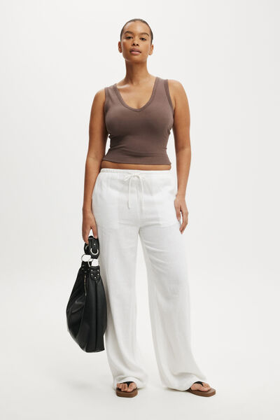 Haven Wide Leg Pant, WHITE