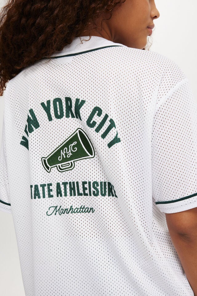 Camiseta - Jersey Graphic Baseball Shirt, NEW YORK/ WHITE