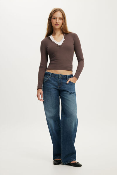 Ryan Henley Long Sleeve, DARK TRUFFLE