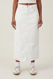 Cord Maxi Skirt, WHITE - alternate image 2